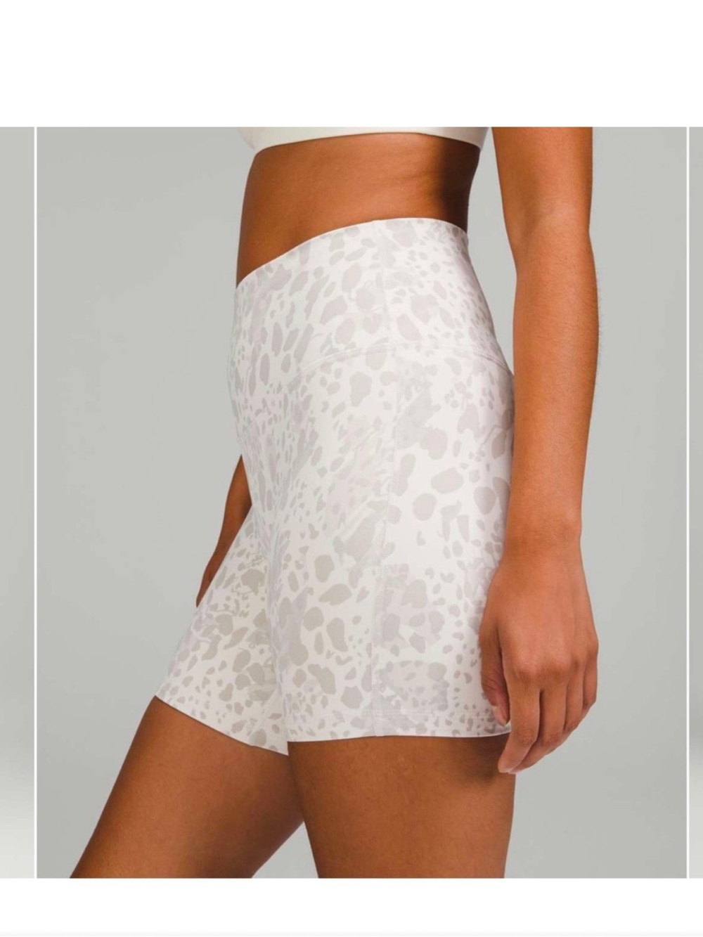 Lululemon Align High-Rise Short – Cheetah Camo Antique White (Size 8)